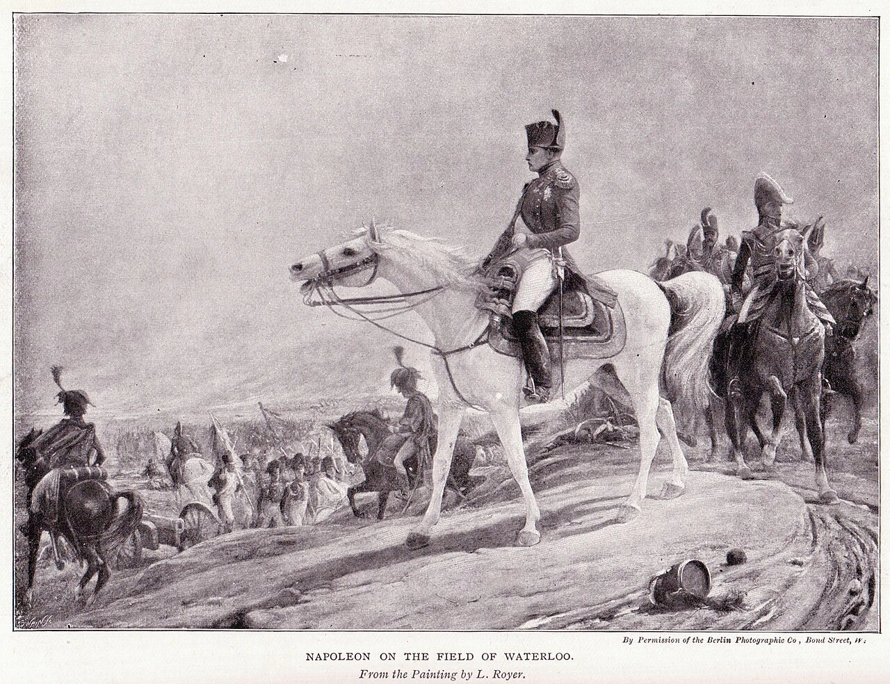 Napoleone sul campo di Waterloo